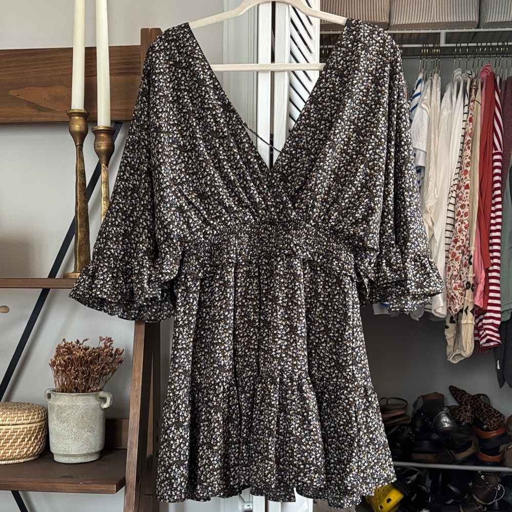 TCEC Black and Gold Floral Dress